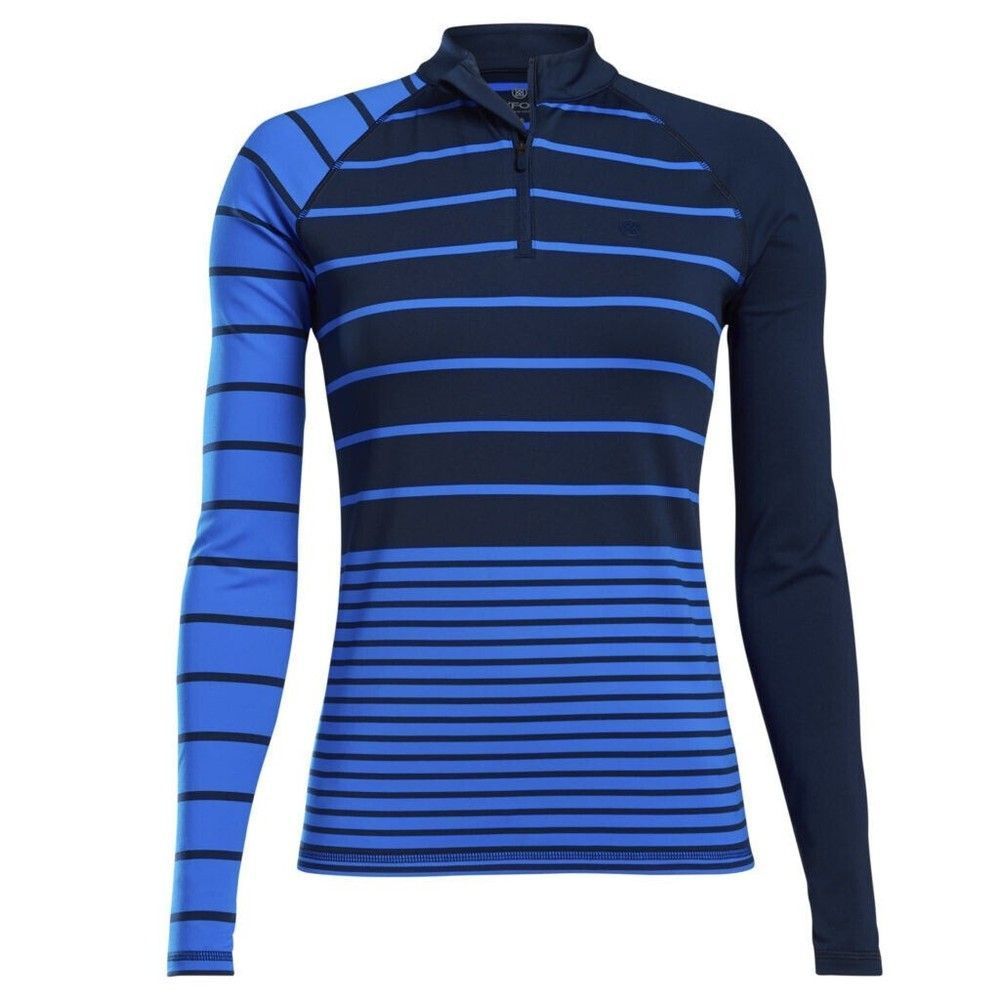 G/FORE Blue and Black Striped Blouse